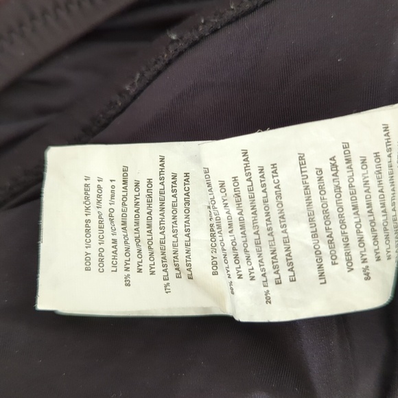 Trina Turk Black Treasure Cove Deep V Neck One Piece Swimsuit Size 12 - Picture 9 of 10